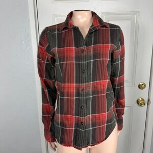 Filson Women's Shirt S Plaid Button Cotton Work Outdoor Long sleeve OO12